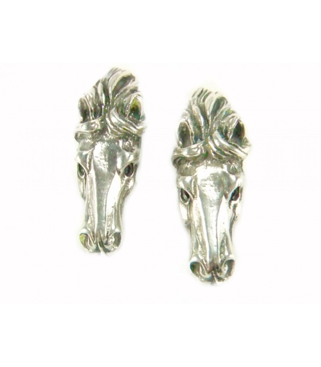 Silver Steed 3D Horse Head Studs 2