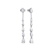 Diamonfire Teardrop Front Stud and Back Drop Earrings
