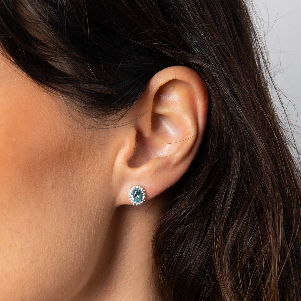 Diamonfire Ovale Zirkonia Pavé Stud Oorbellen