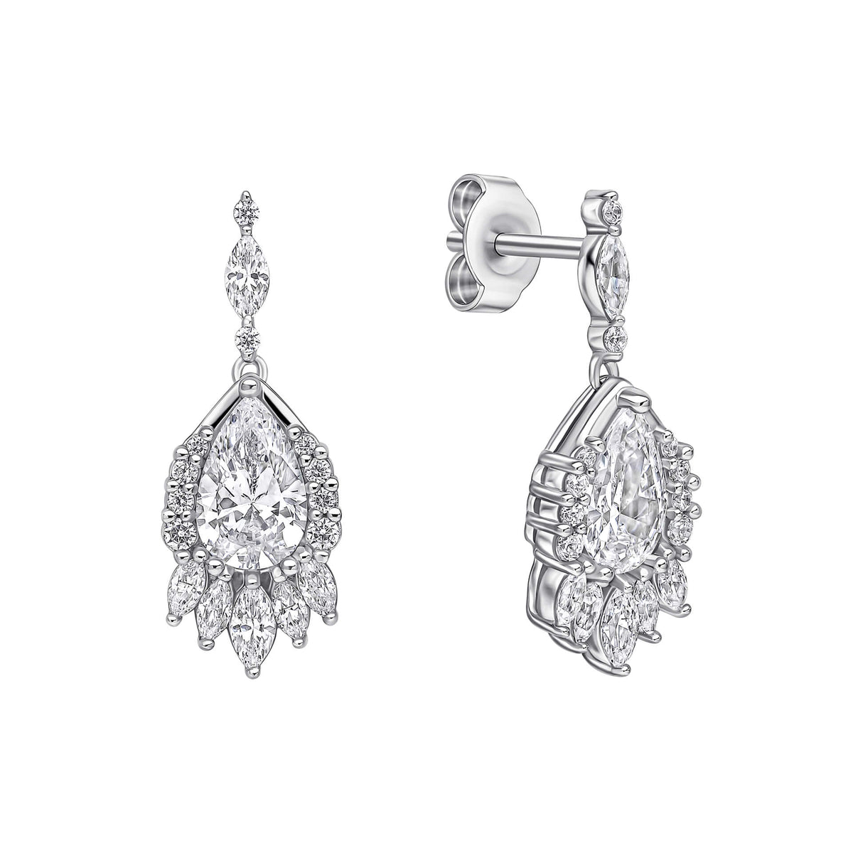 Diamonfire Teardrop Chandelier Earrings