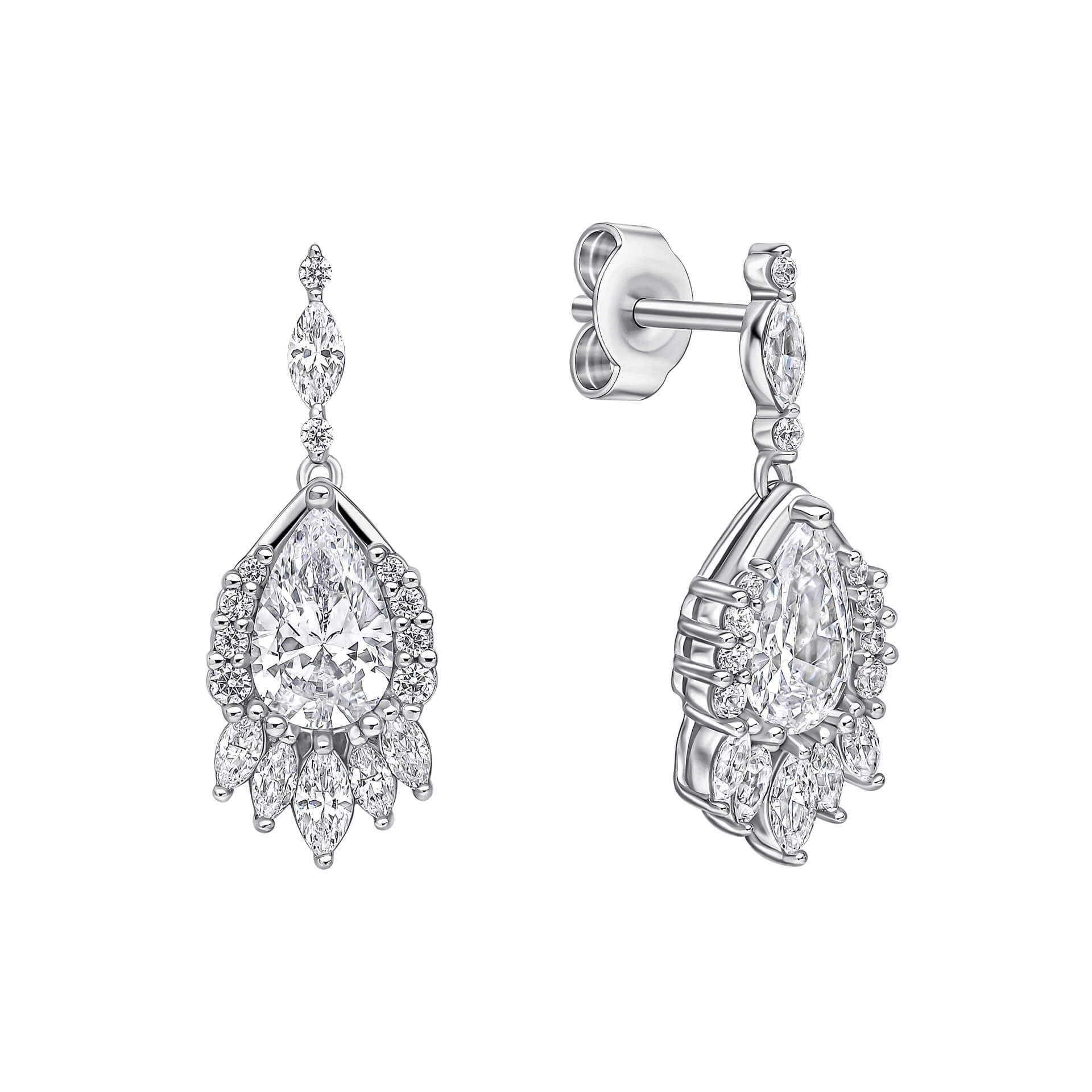 Diamonfire Teardrop Chandelier Earrings