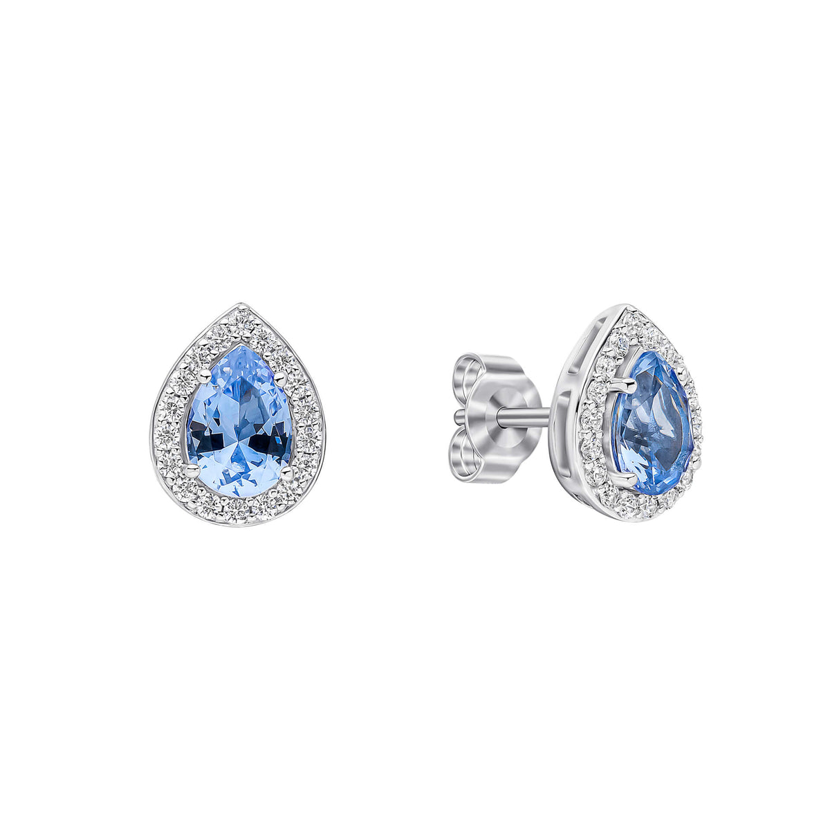 Diamonfire Zirkonia Halo Tropfen Ohrstecker