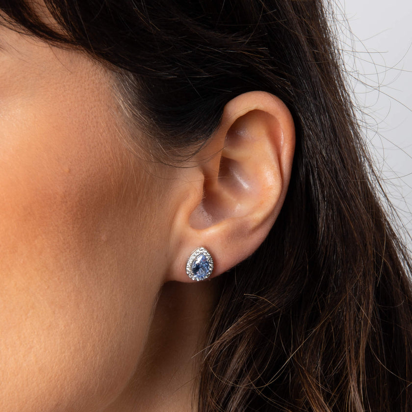 Diamonfire Zirkonia Halo Tropfen Ohrstecker