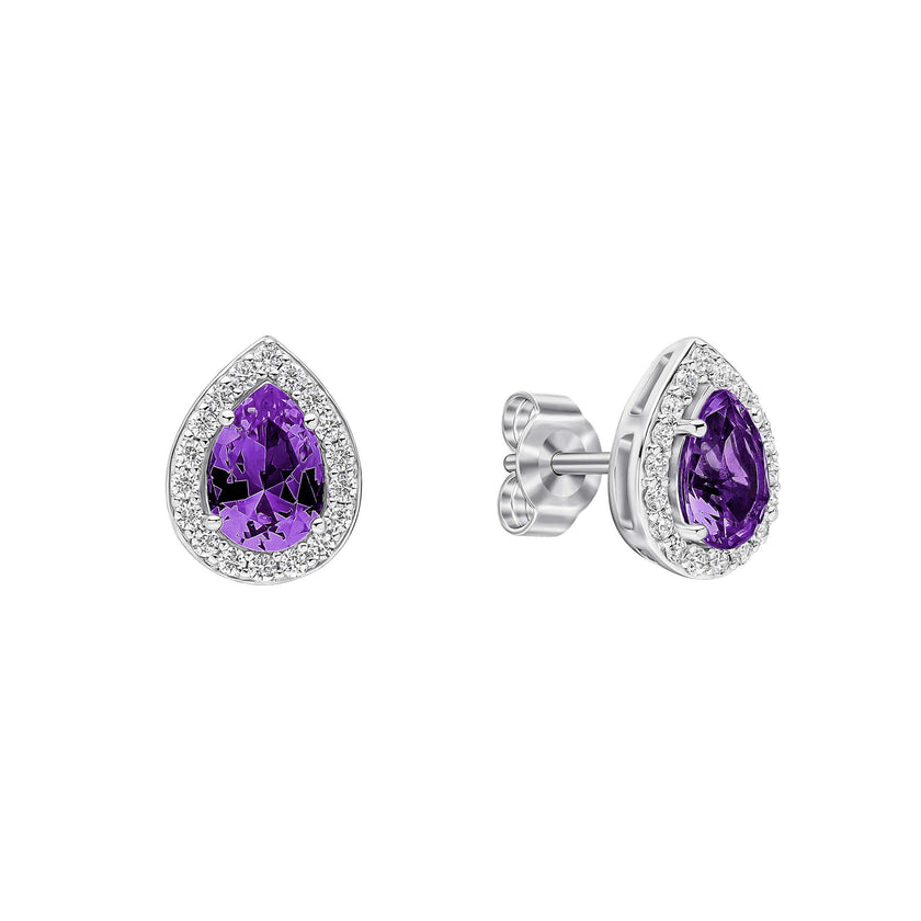 Diamonfire Zirkonia Halo Tropfen Ohrstecker