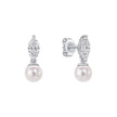 Diamonfire Marquise Pearl Drop Stud Earrings