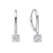 Diamonfire Double Claw Solitaire French Hook Earrings
