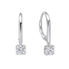 Diamonfire Double Claw Solitaire French Hook Earrings
