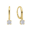 Diamonfire Double Claw Solitaire French Hook Earrings
