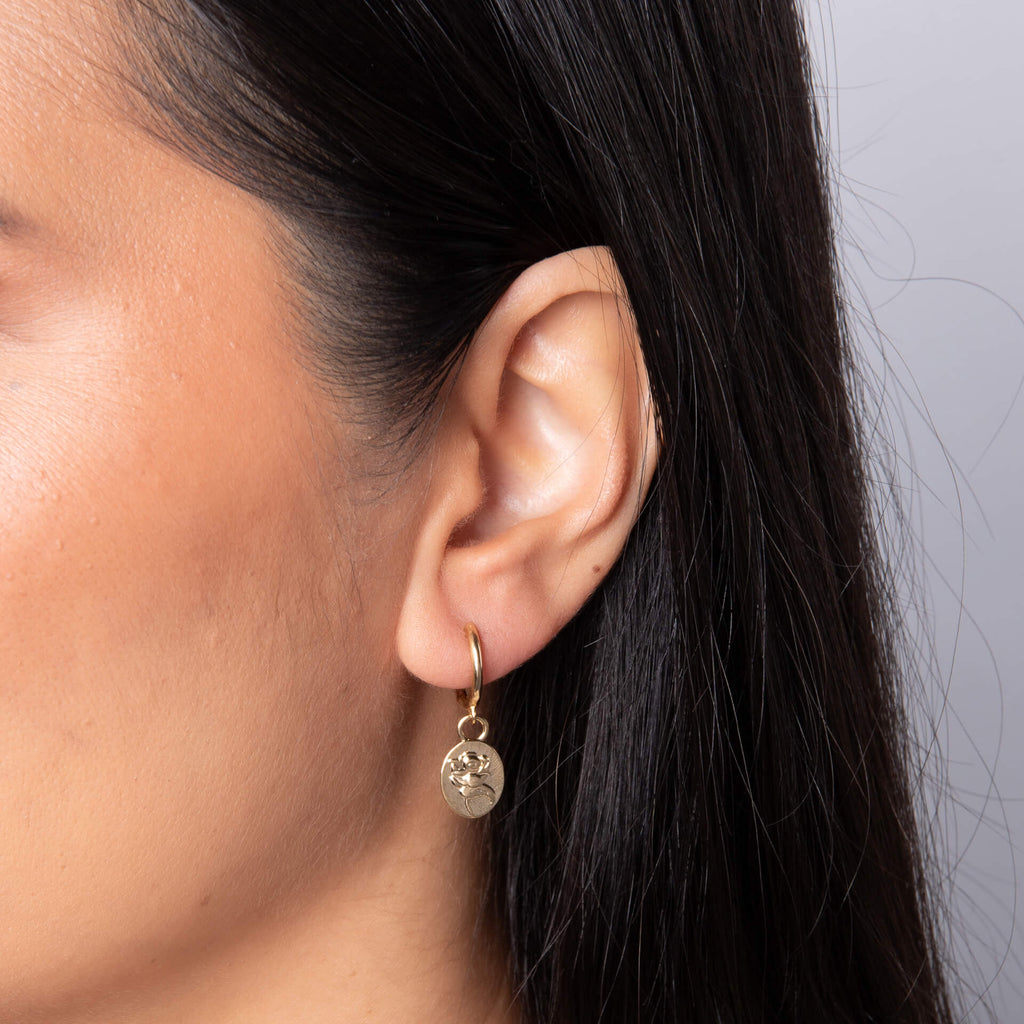 Laura Ashley Fashion Baythorne Roses Assembled Hoop Earrings