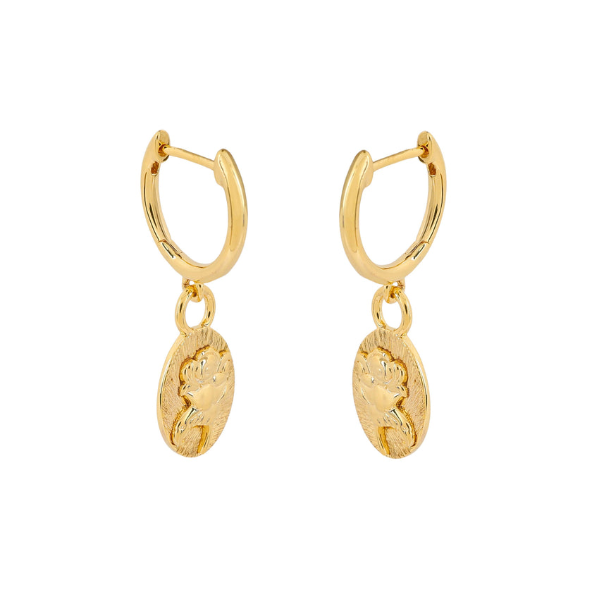 Laura Ashley Fashion Baythorne Roses Assembled Hoop Earrings