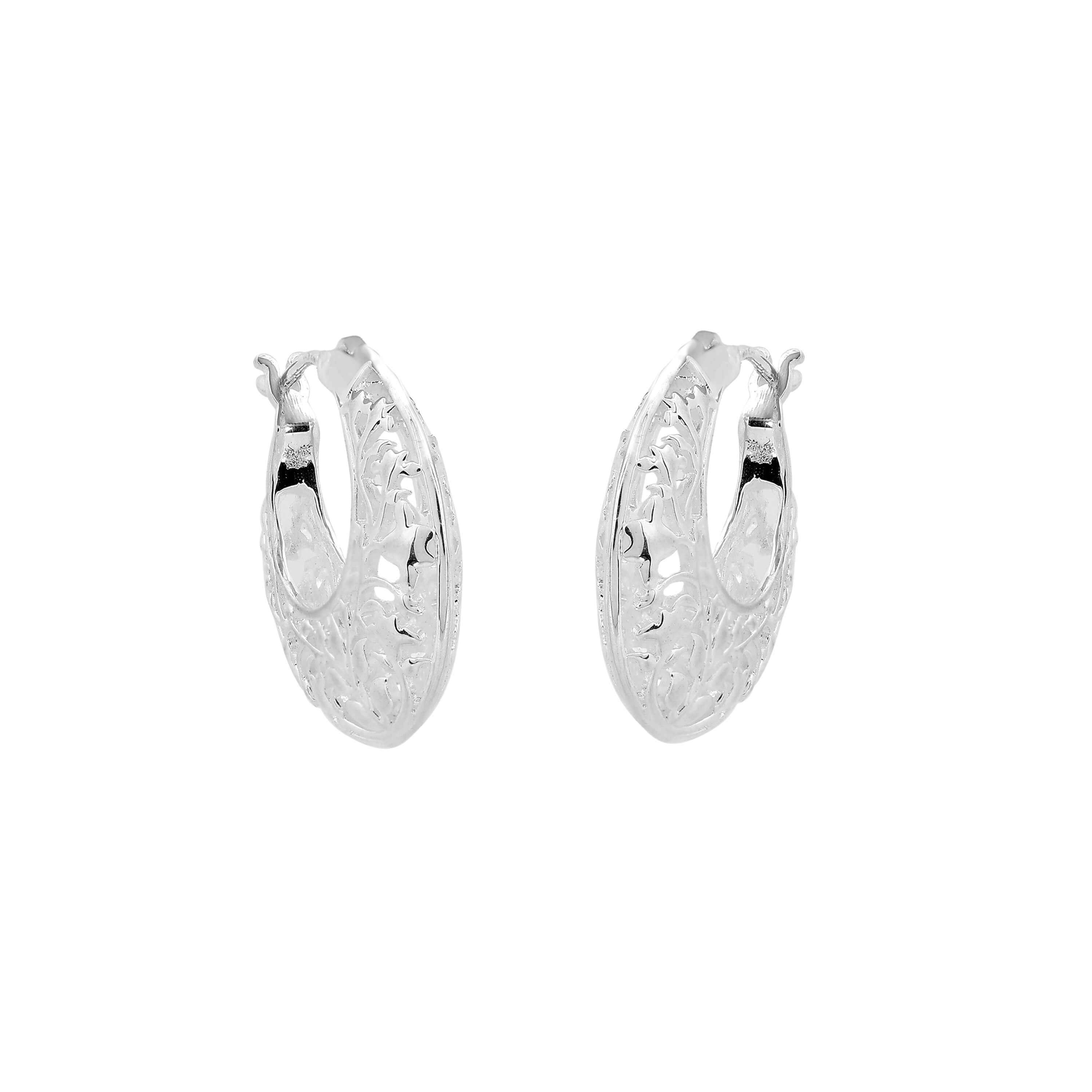Laura Ashley Fashion Powley Lace Hoop Earrings