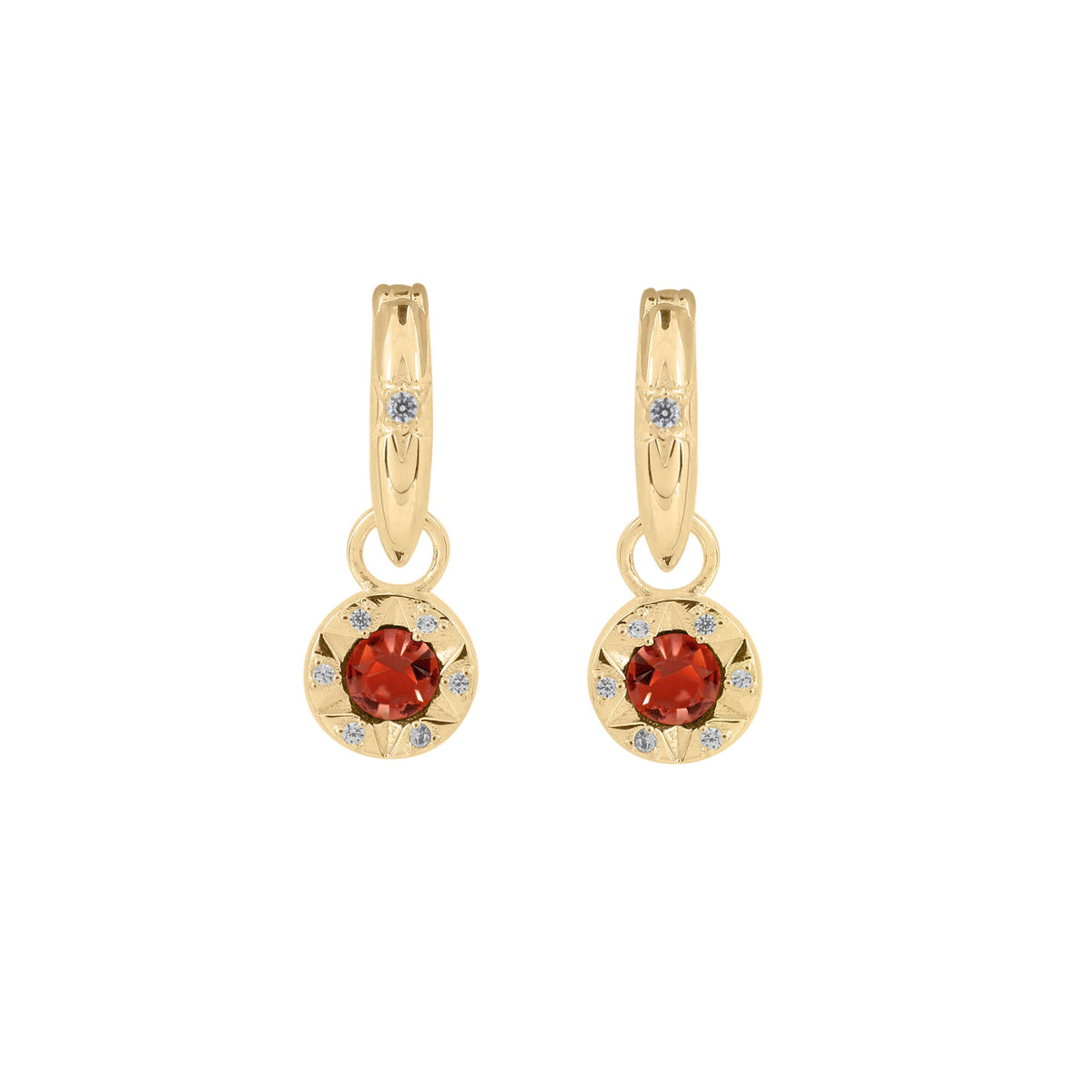 Laura Ashley Fashion Bowen Star Crystal Hoop Earrings