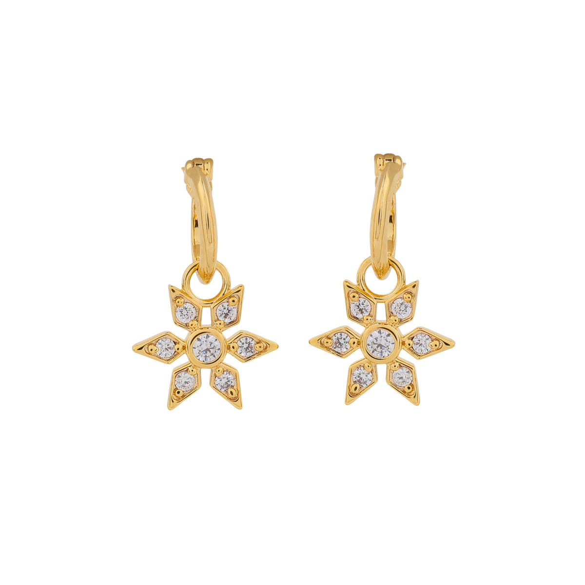 Laura Ashley Fashion Bowen Star Assembled Hoop Earrings