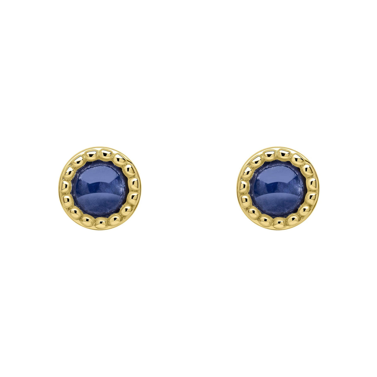 Beginnings Milgrain Semi-Precious Cabochon Birthstone Earrings
