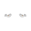 Laura Ashley Silver Kids Rosmere Love Mini Bird Stud Earrings