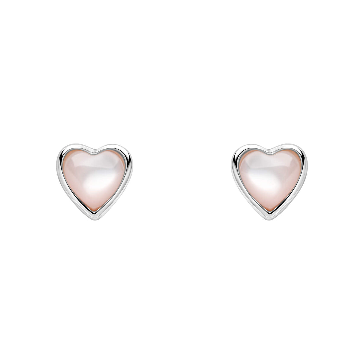 Laura Ashley Silver Kids Rosmere Love Heart Stud Earrings