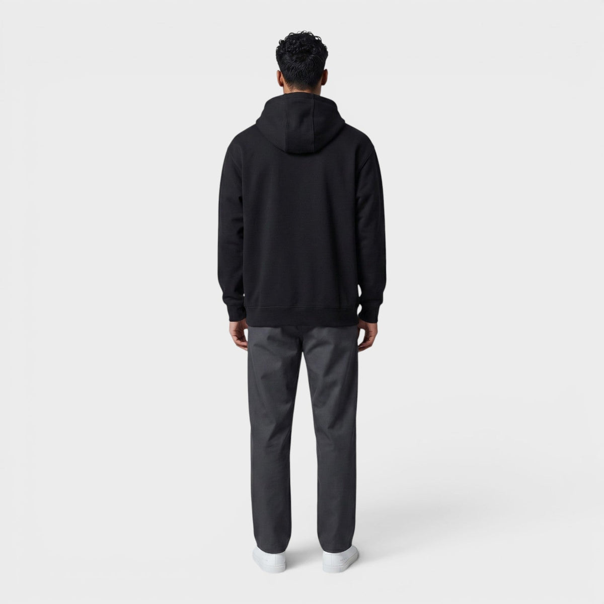 Loose Fit Midweight Hoodie Black
