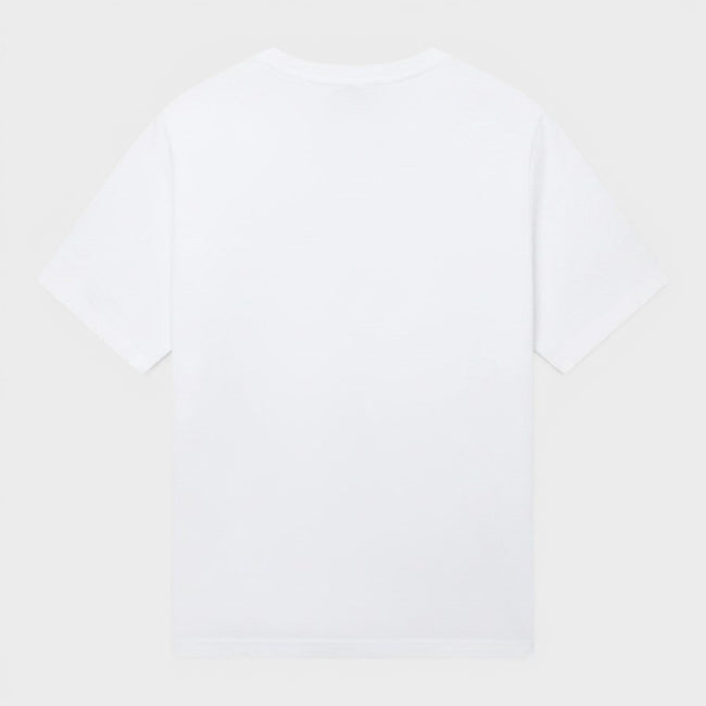 Logo Stripe T-Shirt White Black Red