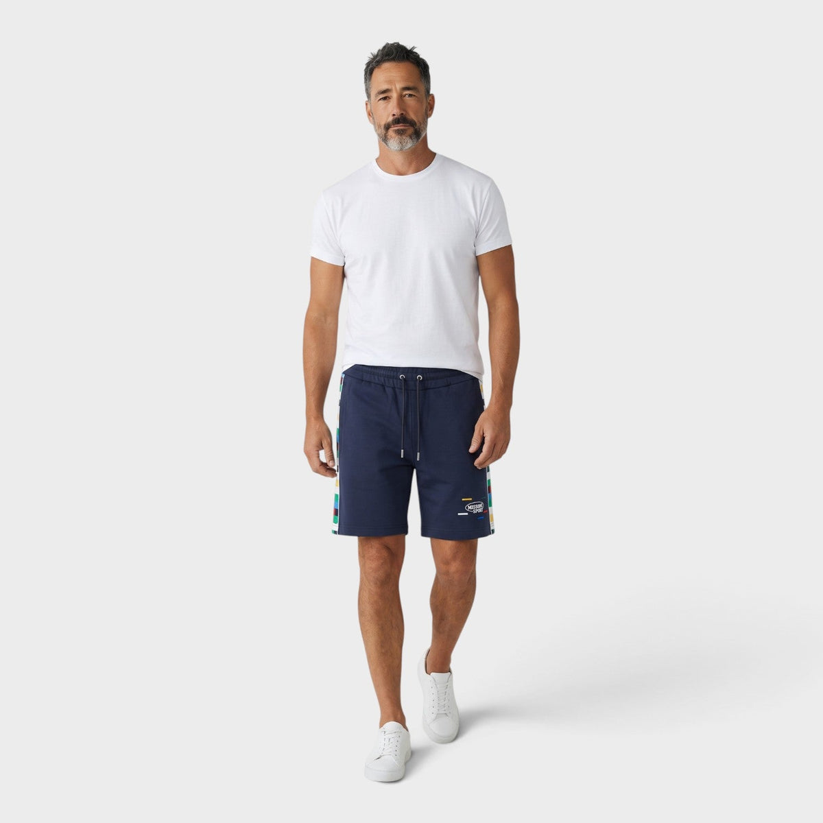 Logo Knitted Band Jersey Shorts Navy Multicolour