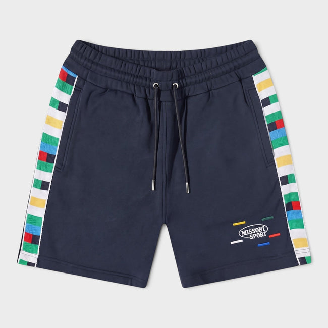 Logo Knitted Band Jersey Shorts Navy Multicolour