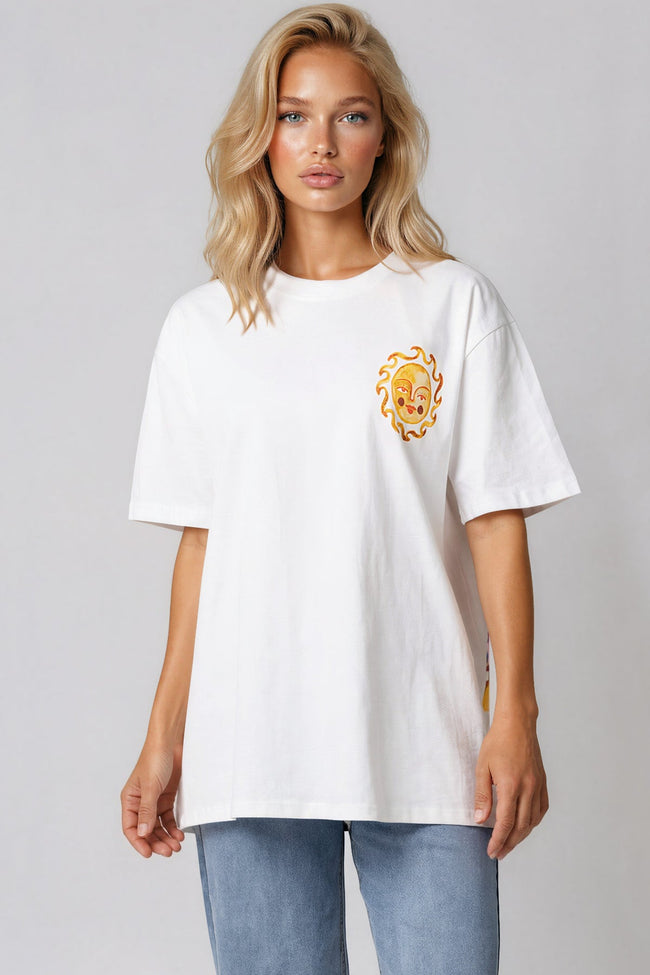 White Postcard Short Sleeve T-Shirt