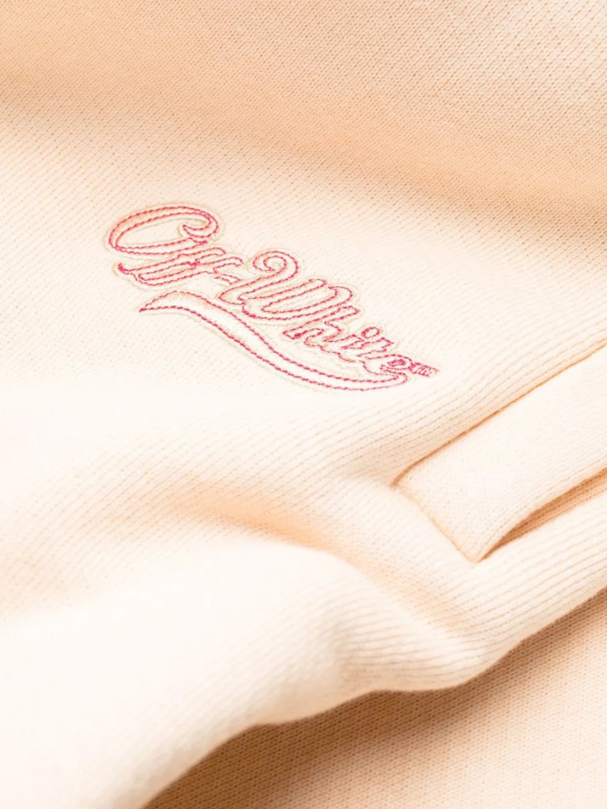 Embroidered Baseball Logo Tapered Sweatpants Nude
