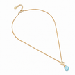Classic Athena Kate Gemstone Necklace Aqua Paraiba Onyx