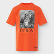 Heron Oversized T-Shirt Orange Black