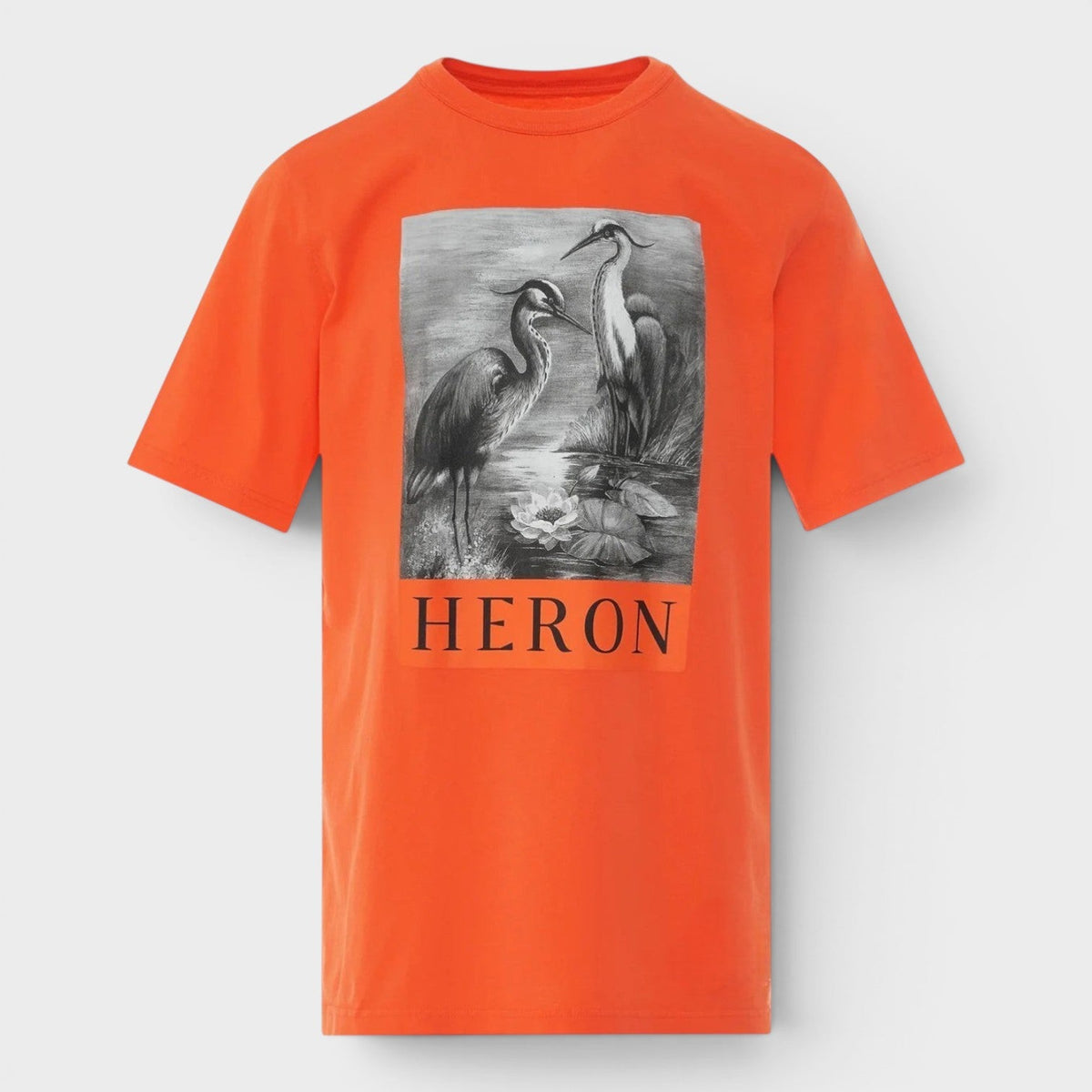 Heron Logo Tee Orange Black