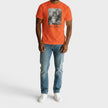 Heron Logo Tee Orange Black