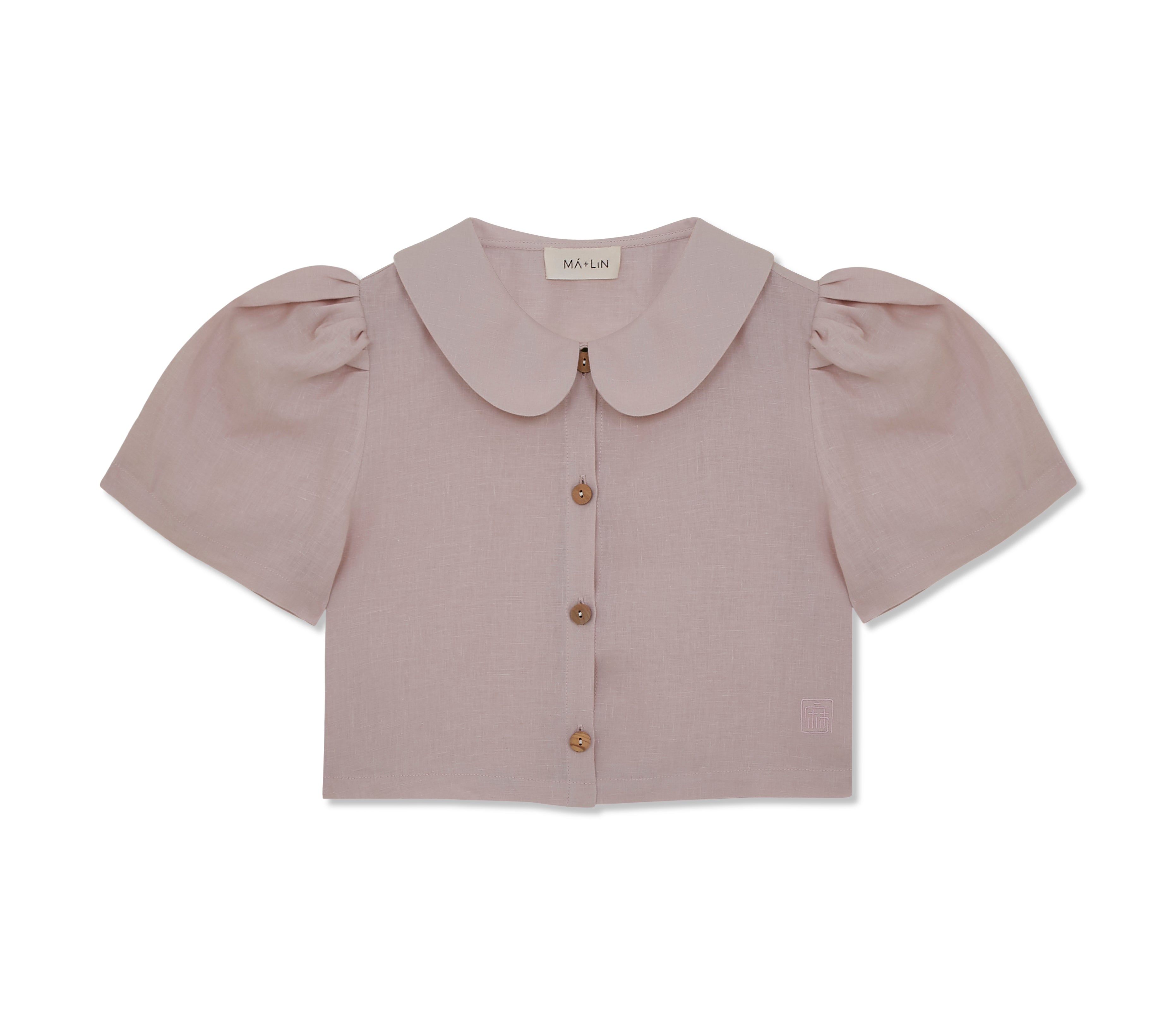 Frances Linen Cropped Blouse  - Primrose - size S/M on pre-order for end of September delivery