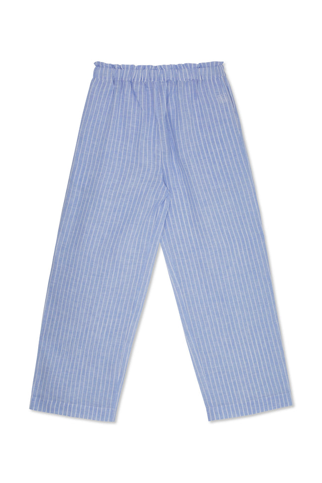 Maya Leinenhose – Babyblau gestreift