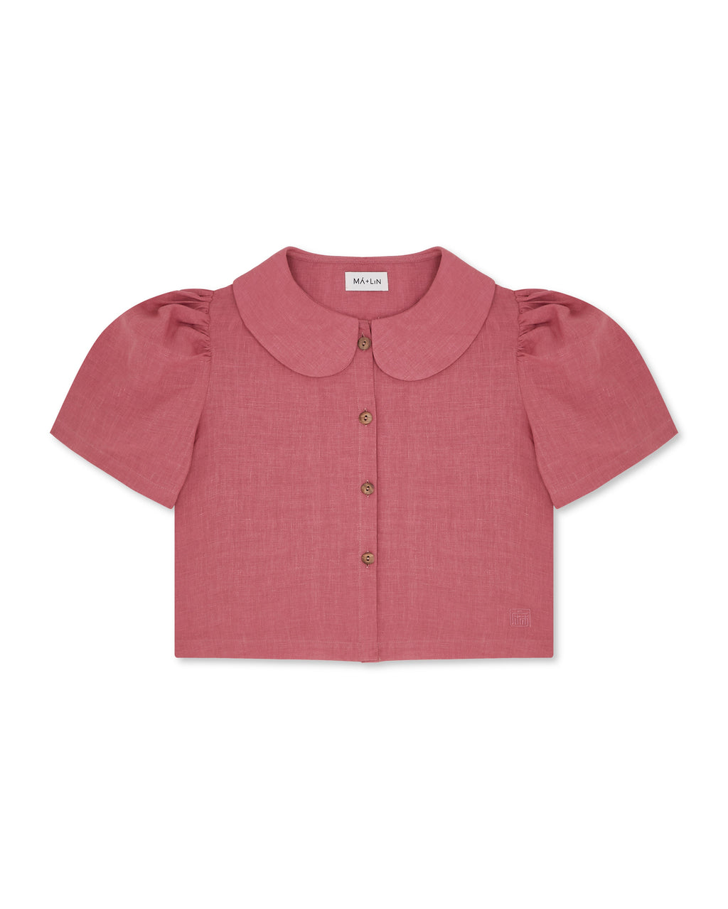 Frances Linen Cropped Blouse  - Berry -size S/M on pre-order for end of September delivery