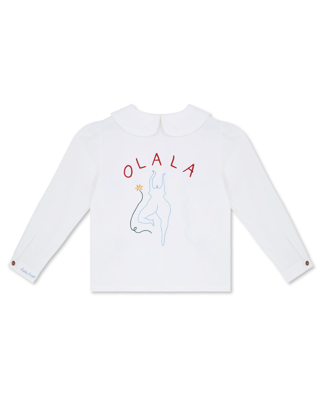 OLALA Embroidered Claudine Linen Blouse - White  x Laetitia Rouget - size M on pre-order for end of September delivery