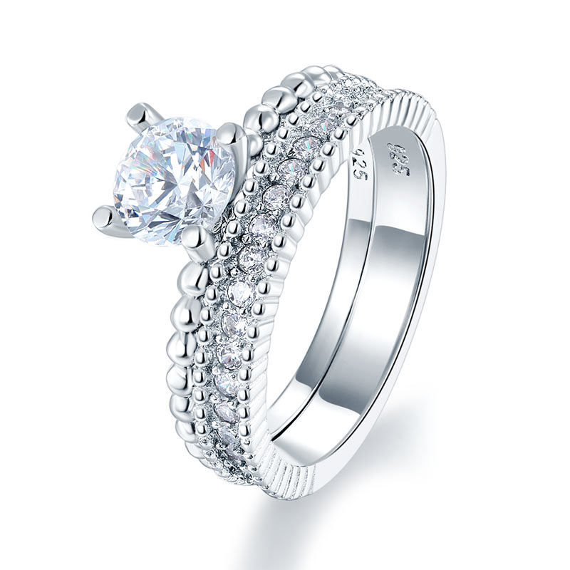 Ring-sett i sterlingsølv (Padme)