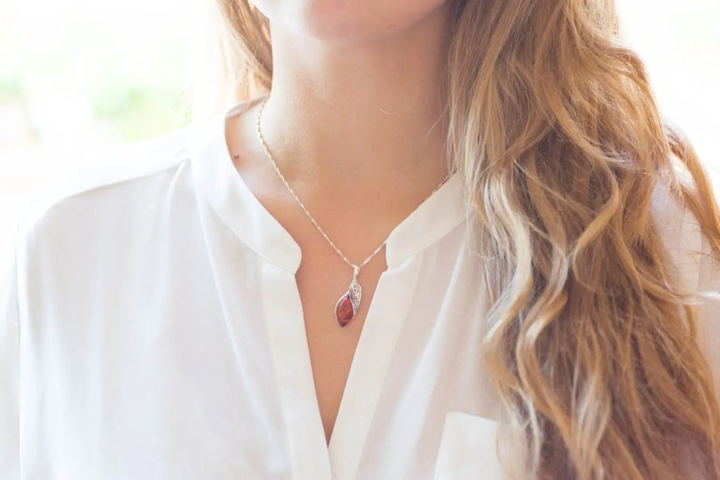 Luxe Top Amber & Zilveren Hanger