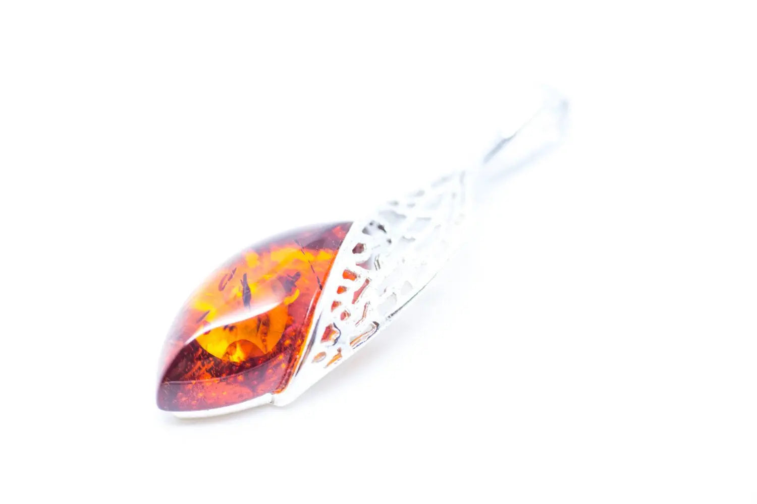 Luxe Top Amber & Zilveren Hanger