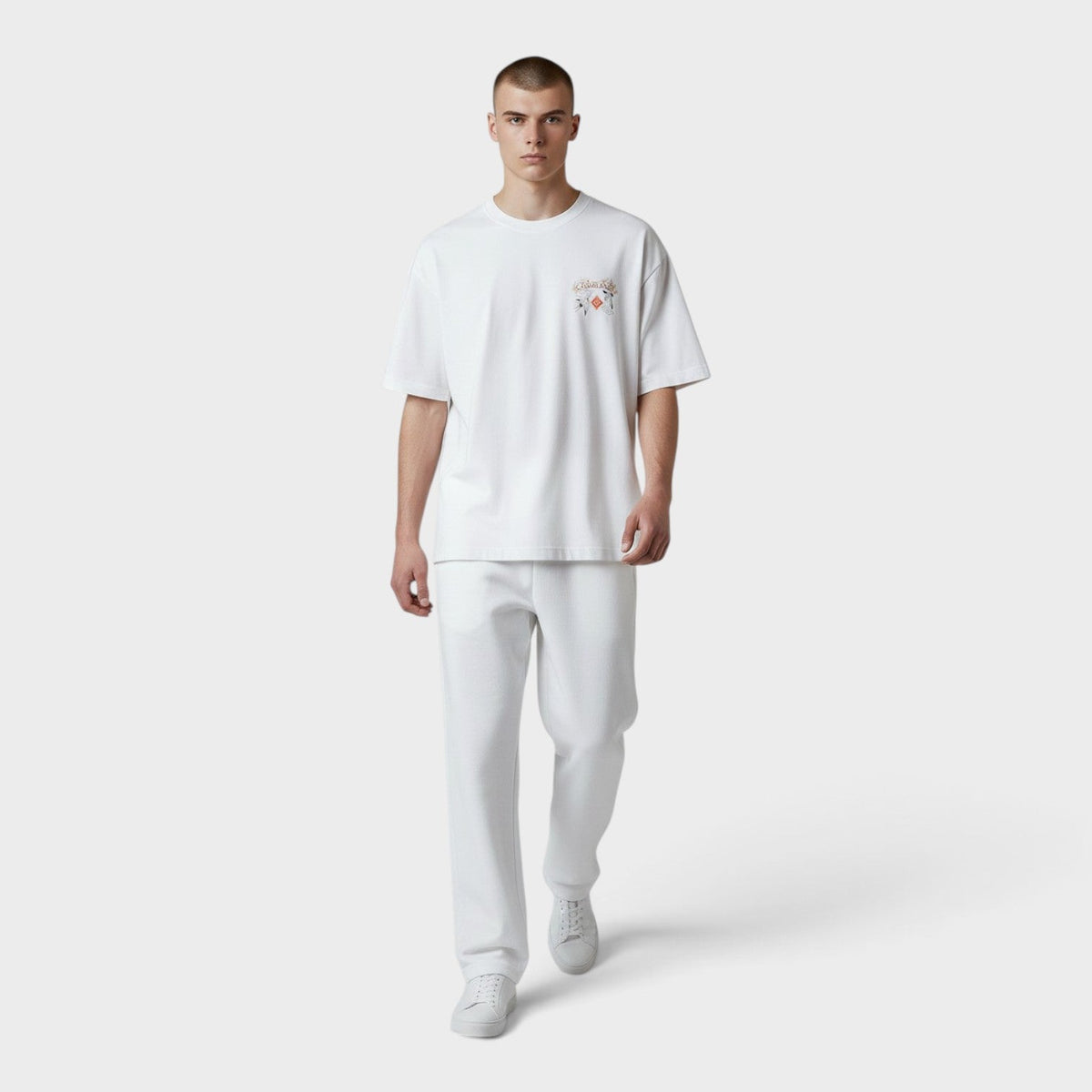 Logo Printed Tennis Club T-Shirt White