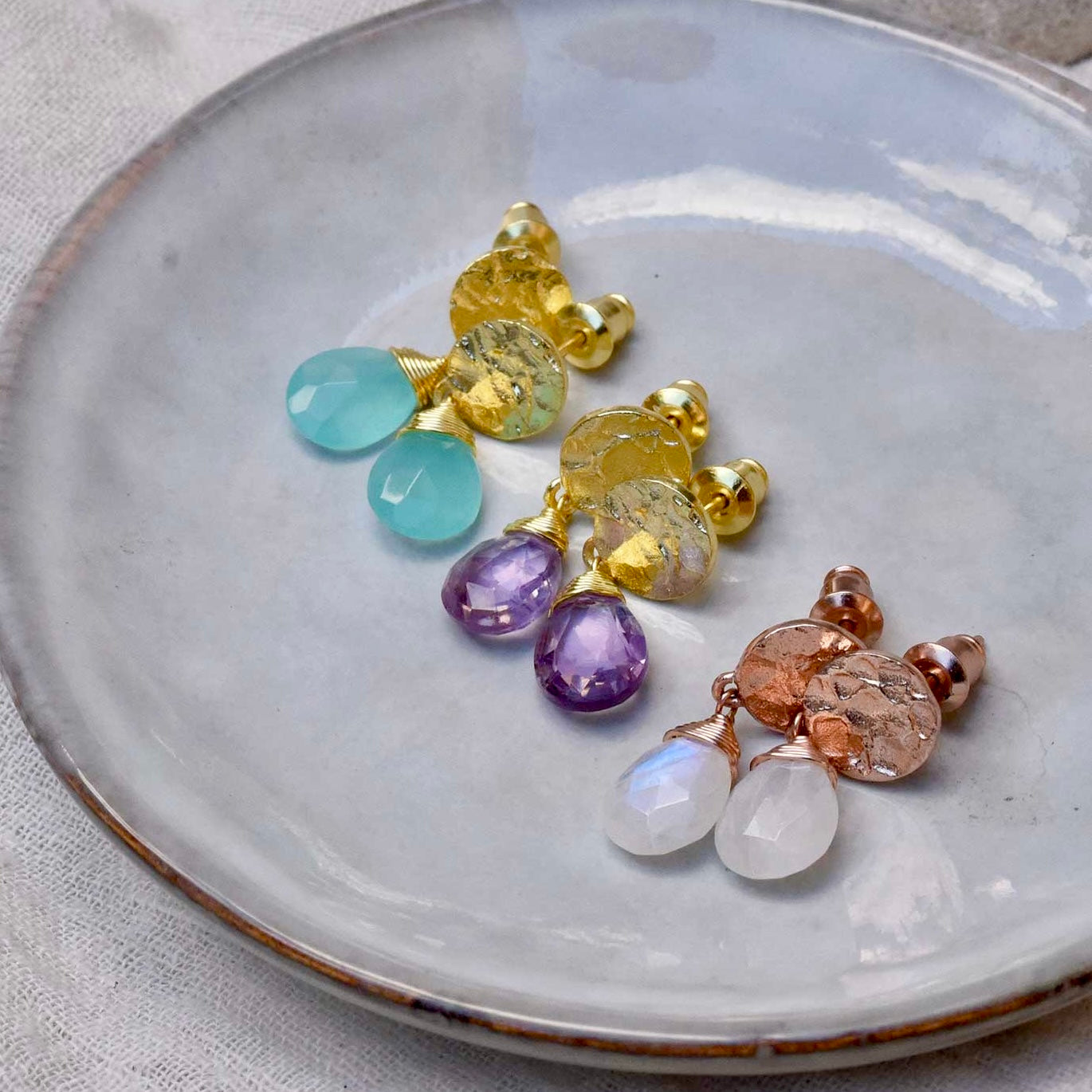 Classic Athena Kate Drop Earrings Amethyst