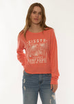 Sisstre Gute Laune Langarm-Strick-T-Shirt