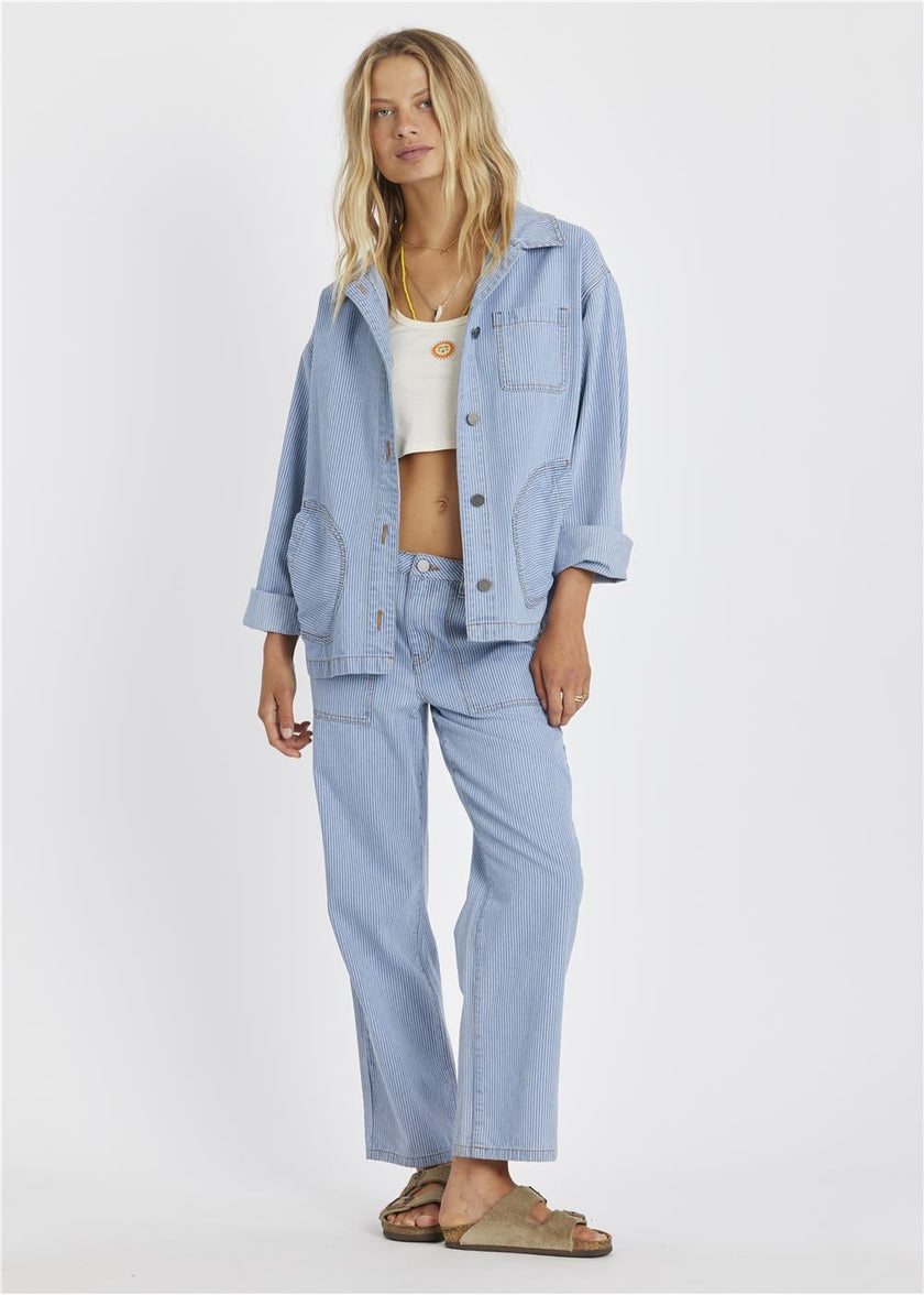 Sisstr Chore Oversized Denim Jacket with Pockets