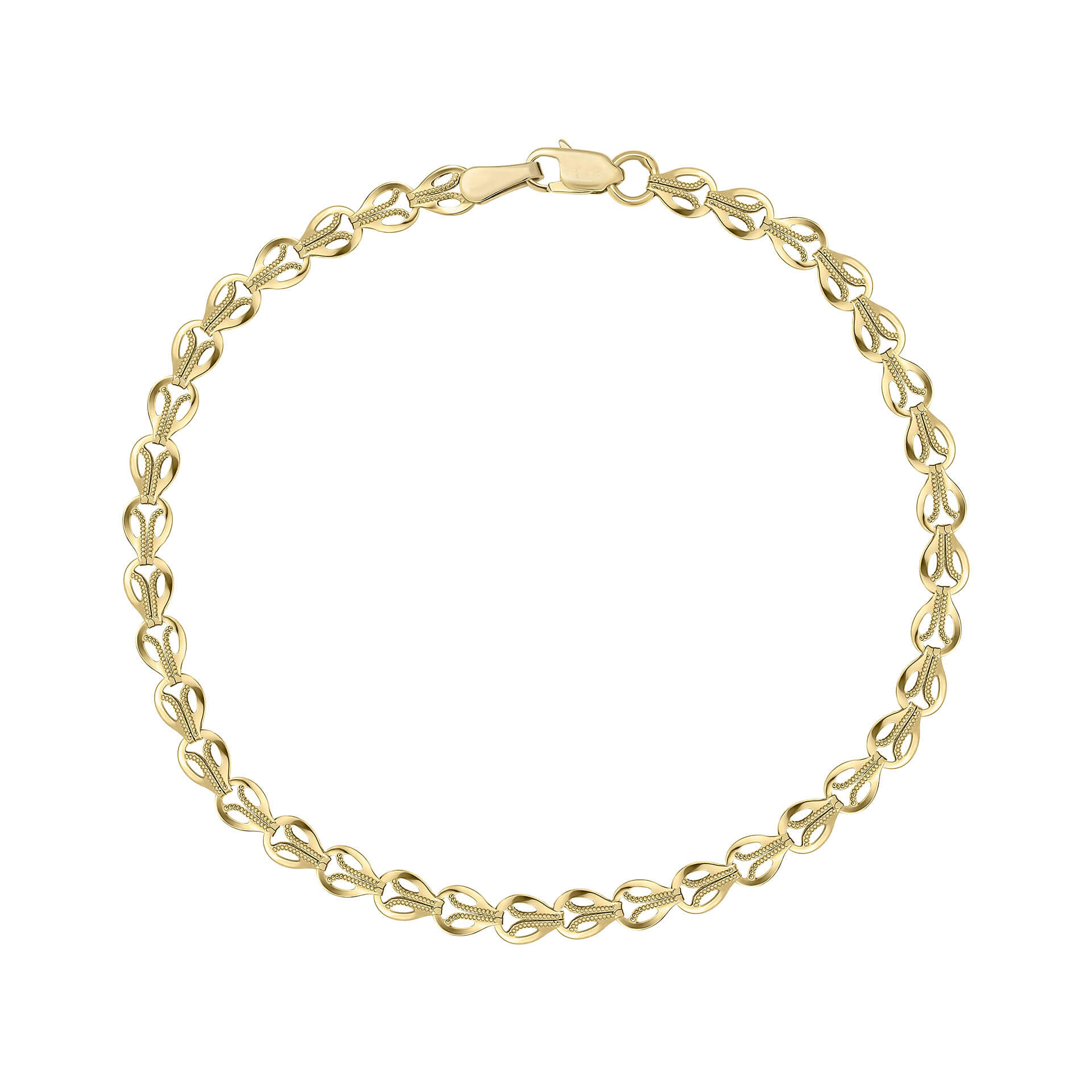 Elements Gold Stampato Link Chain Bracelet