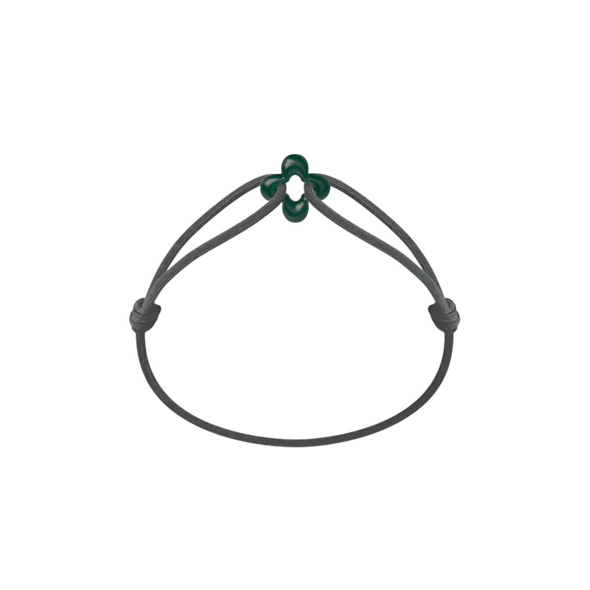 Mini Green Clover Cord Bracelet