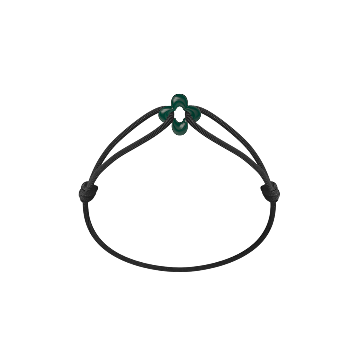 Mini Green Clover Cord Bracelet