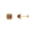Elements Gold Sugarloaf Cut Chocolate Moonstone Stud Earrings