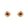 Elements Gold Fura Ruby Stud Earrings