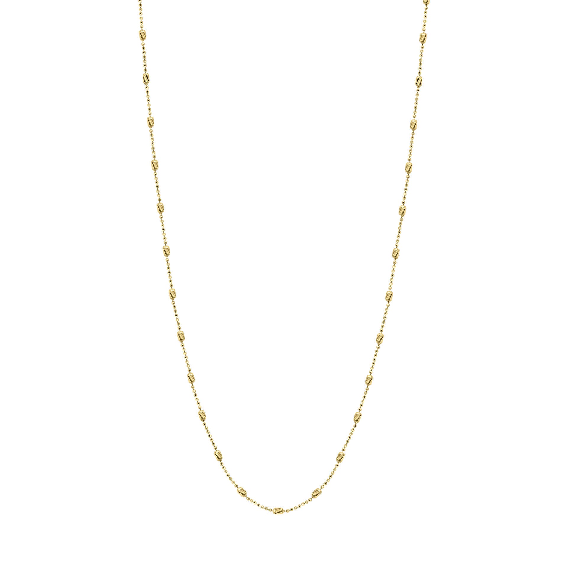 Elements Gold Diamond Cut Station Necklace