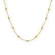 Elements Gold Diamond Cut Station Necklace