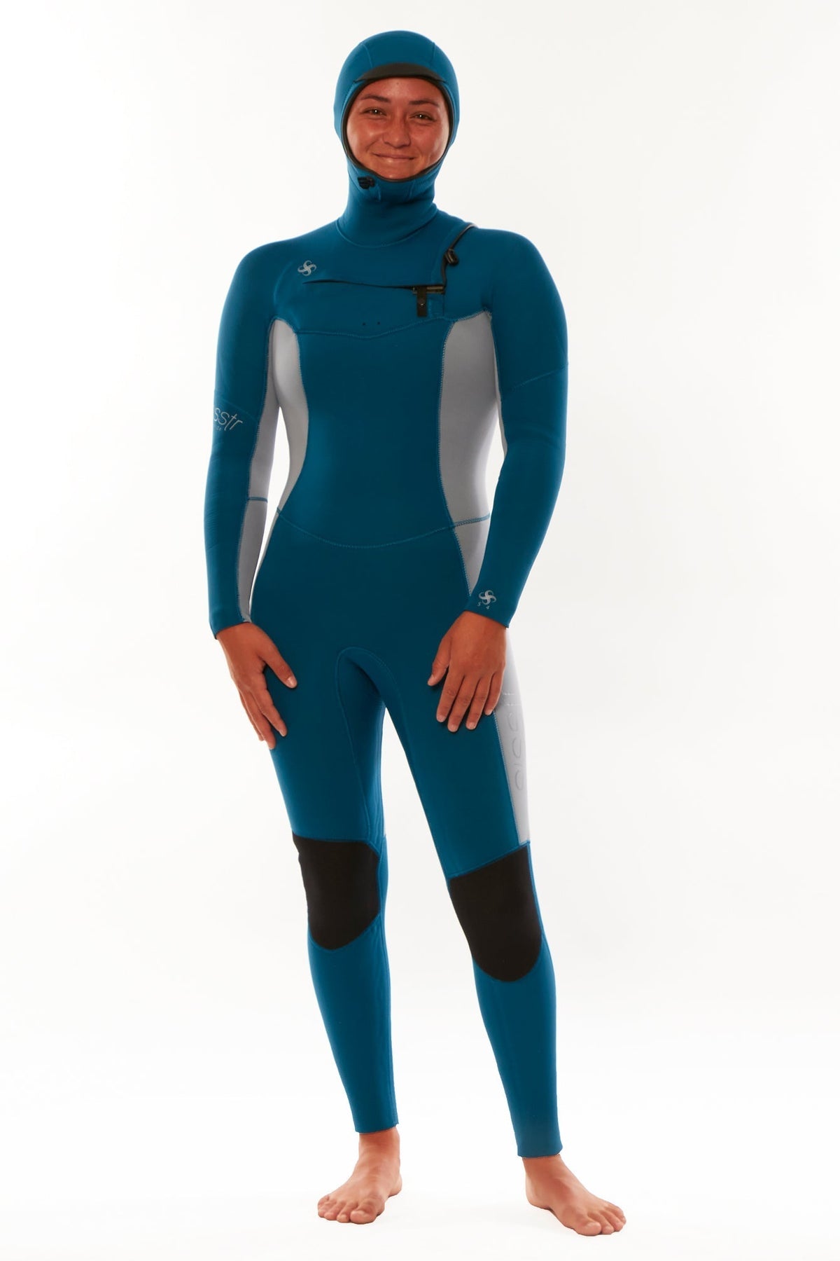 Muta integrale Sisstr My seas 5/4 con cappuccio e zip frontale