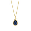 Elements Gold Blauer Saphir Eleganter Teardrop-Anhänger